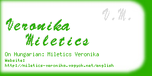 veronika miletics business card